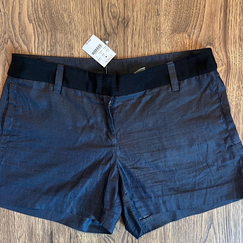 J.Crew Navy Shorts Size 6 100% Cotton Classic Summer Style NWT